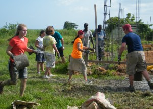 Team hard at work at the construction site!